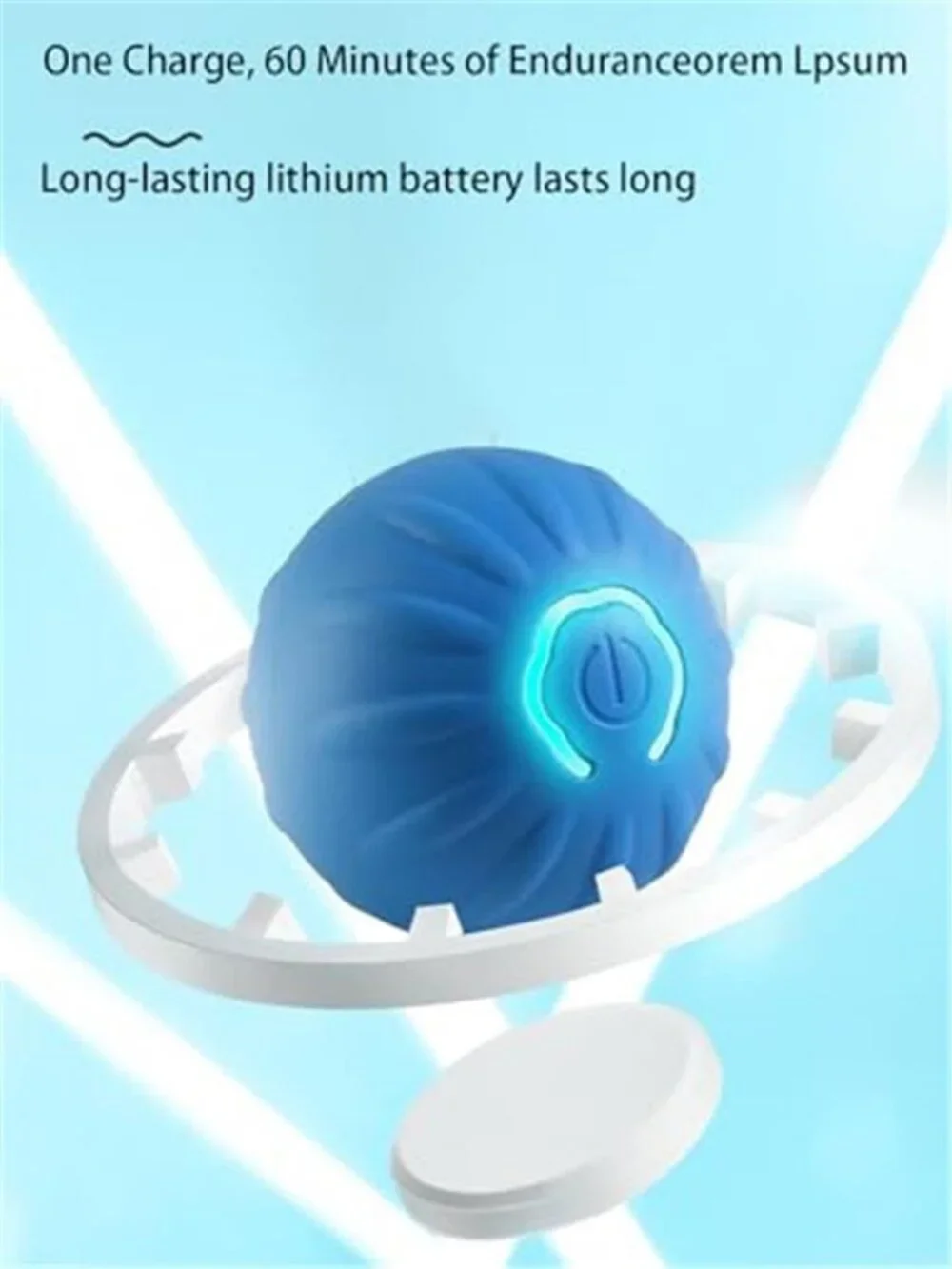Interactive LED Dog Ball （2 inch）- USB Rechargeable Motion-Activated - F2
